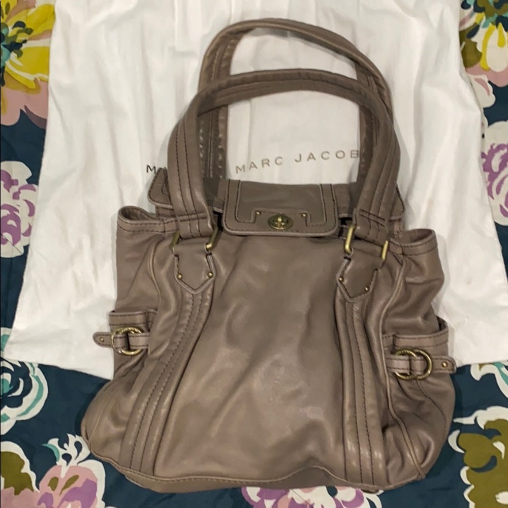 Marc by Marc Jacobs Taupe Leather Satchel